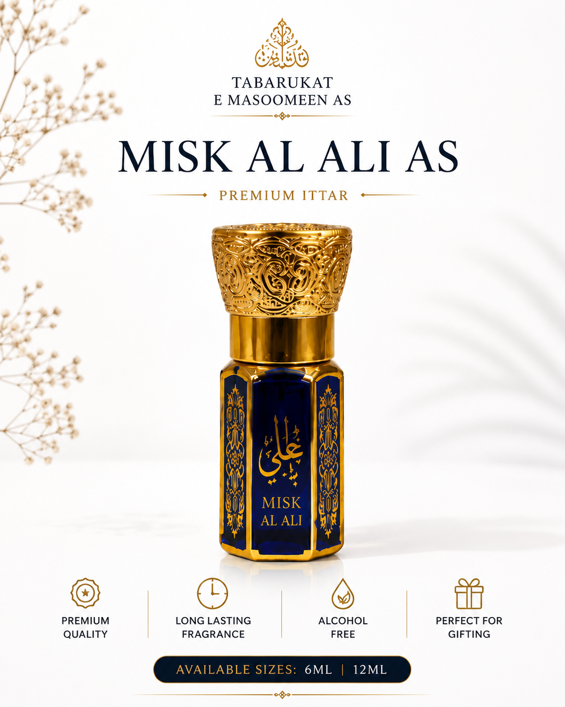 Misk Al-Ali AS Premium Ittar | Long Lasting Alcohol-Free Fragrance