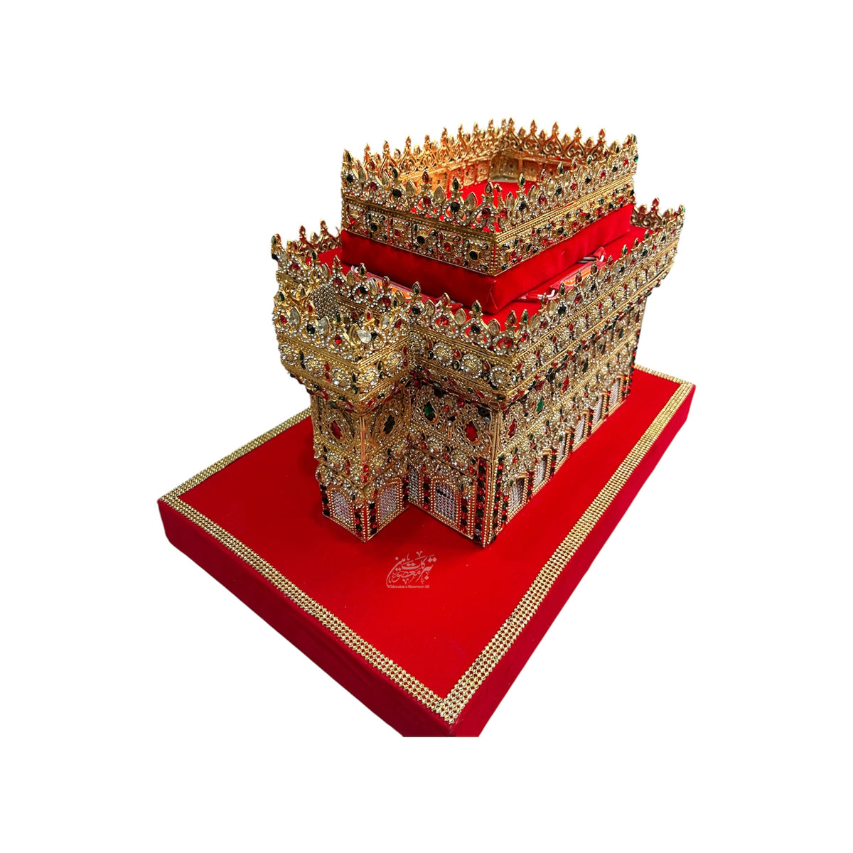 New Arrival Zari Hazrat Imam Hussain AS with Lights | Premium Manjus Work Stones | 18 x 12 Inch