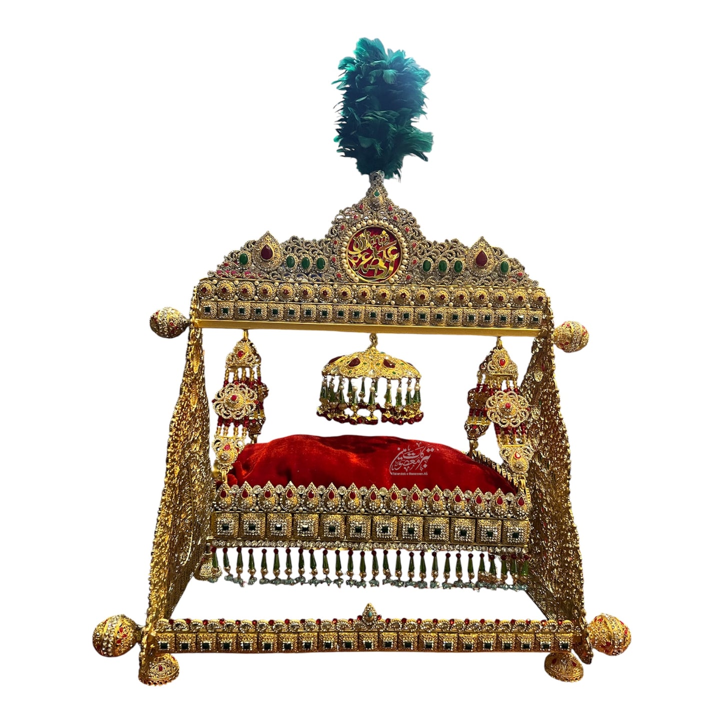 Beautiful Jhoola Shahzada Ali Asghar AS – Premium Manjus Work Stones | Multi Color