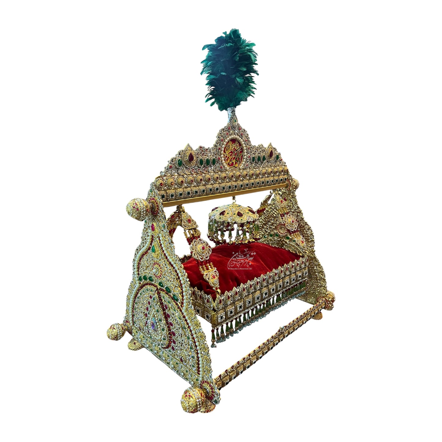 Beautiful Jhoola Shahzada Ali Asghar AS – Premium Manjus Work Stones | Multi Color