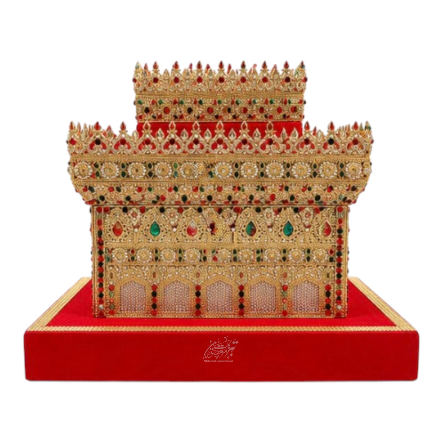 Beautiful Zari Hazrat Abbas (AS) Wall Frame with Lights | Manjus Work Stones | 14 x 11 Inch