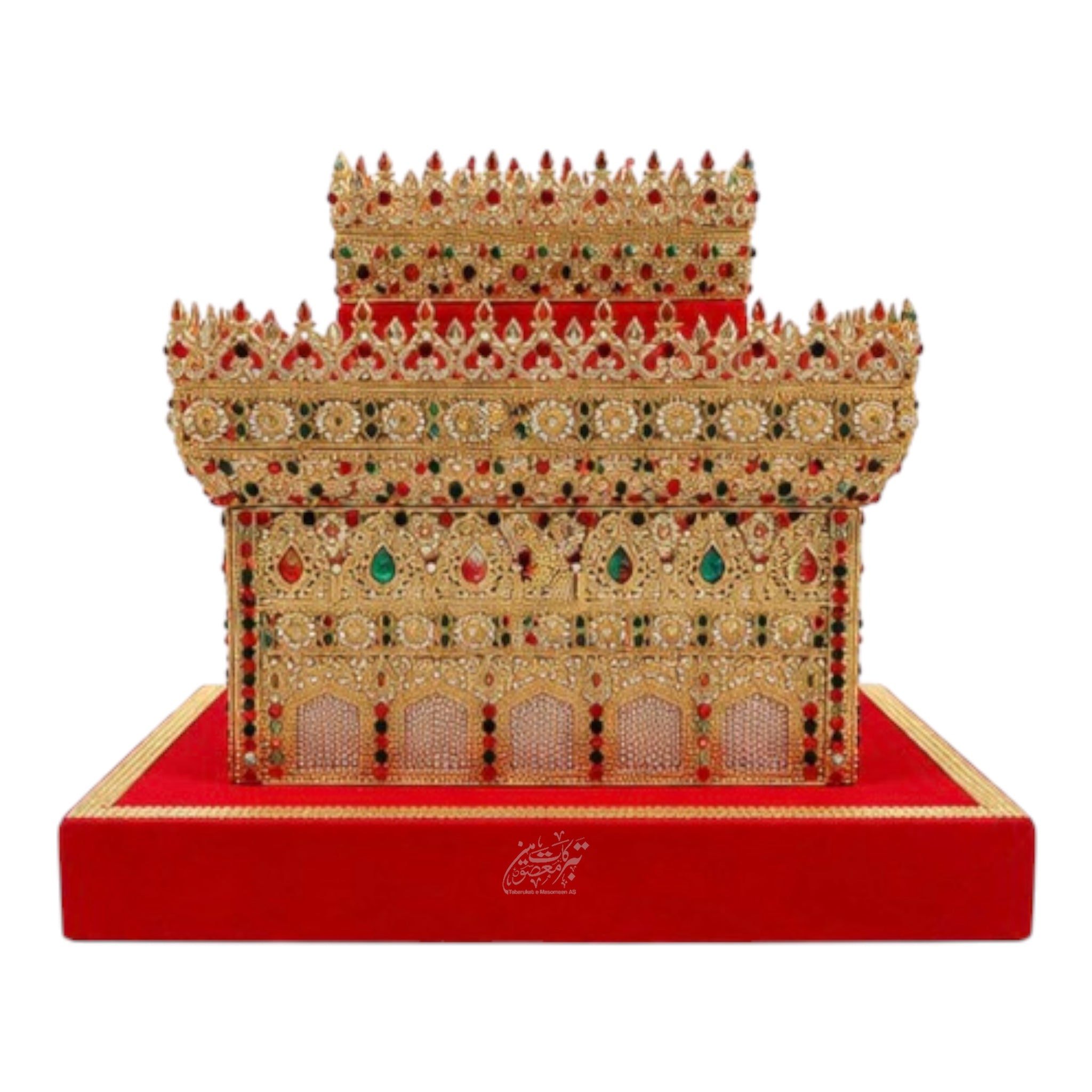 Beautiful Zari Hazrat Abbas (AS) Wall Frame with Lights | Manjus Work Stones | 14 x 11 Inch
