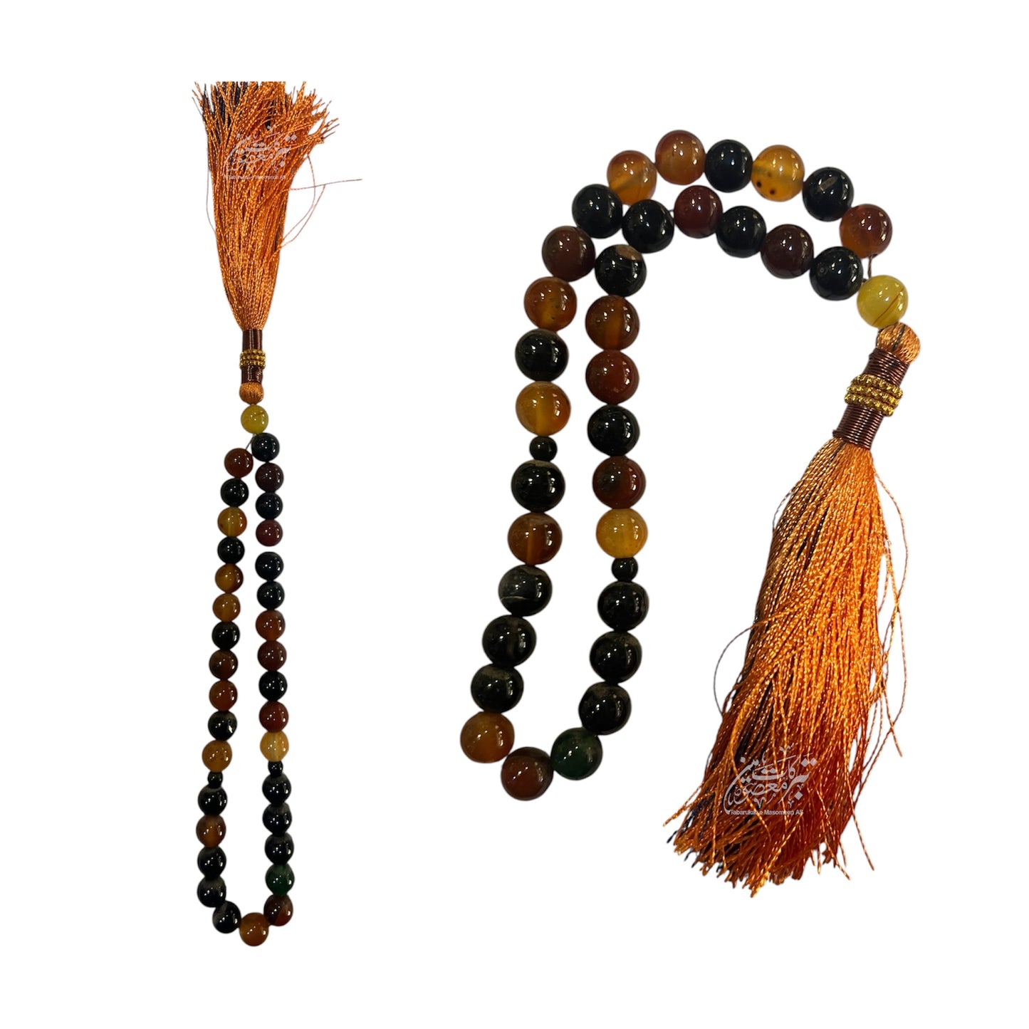 New Arrival Bibi Ummul Baneen (SA) Tasbeeh – Mix Aqeeq Beads | 33 Beads | Handmade Islamic Tasbih