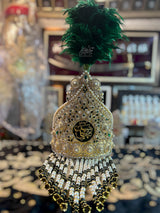 Beautiful Taaj for Imam Hassan Al-Mujtaba AS | Premium Manjus Work Stones