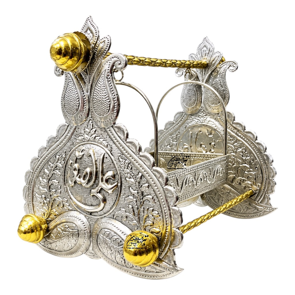 Beautiful Jhoola Shahzada Ali Asghar (AS) | German Silver | Silver & Golden Polish | 1 Ft