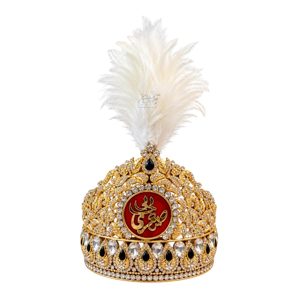 Beautiful Taaj with Feather Shahzadi Sughra SA | Manjus Work with High-Quality Stones