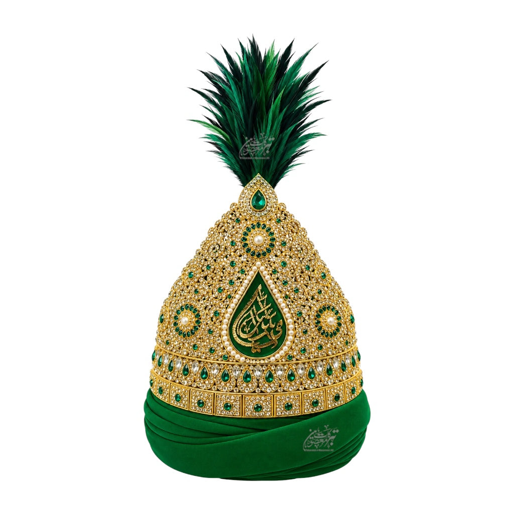 Beautiful Taaj With Amama Hazrat Abbas AS  Kashi Work Stones