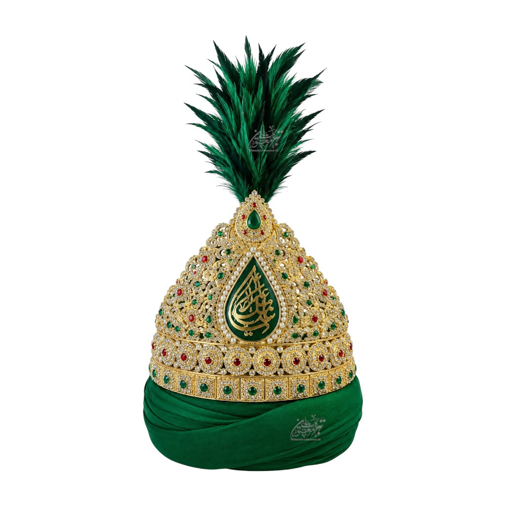 Beautiful Taaj With Amama Hazrat Abbas AS Kashi Work Stones