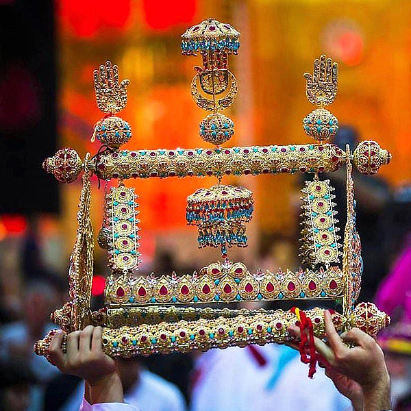 Jhoola Ali Asghar Golden with Red and Feerozi  Stones