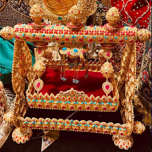 Jhoola Shahzada Ali Asghar Golden with Red and Wite Stones