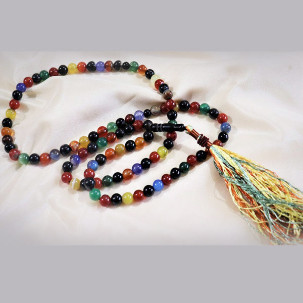 Multi Color Aqeeq Tasbeeh (Tasbeeh E Bibi Ummul Baneen SA) 100 Beads