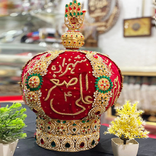 Taj Shahzada Asghar with Red and Diffrent Color Stones