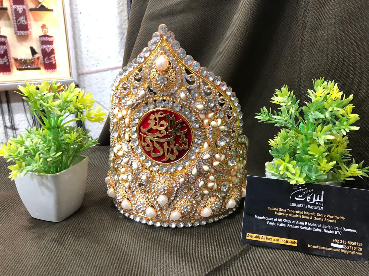 Beautiful Taaj Shahzada Ali Asghar AS | Material Kashi With Work Stones