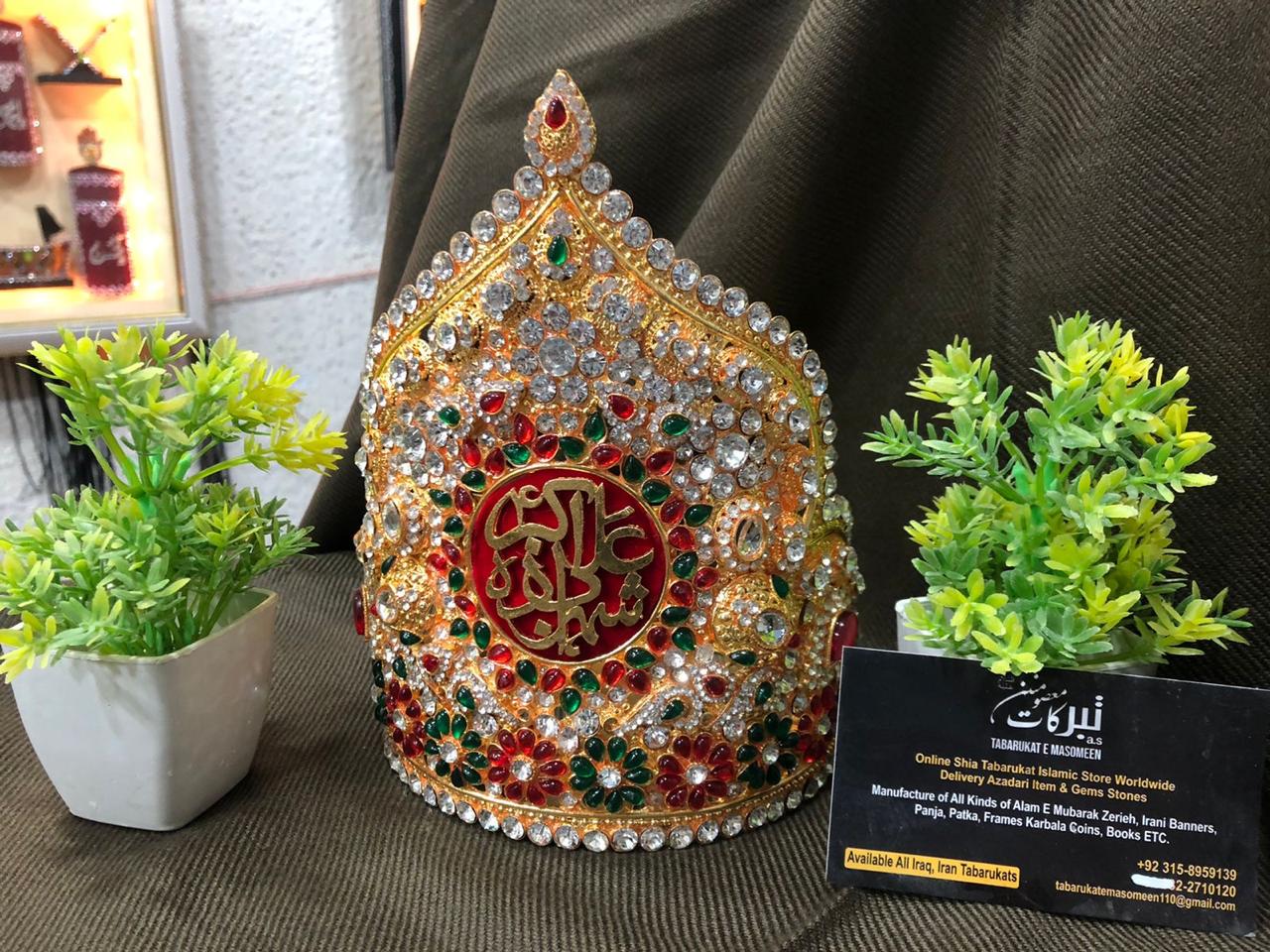 Beautiful Taaj Shahzada Ali Akbar AS | Material Kashi With Work Stones