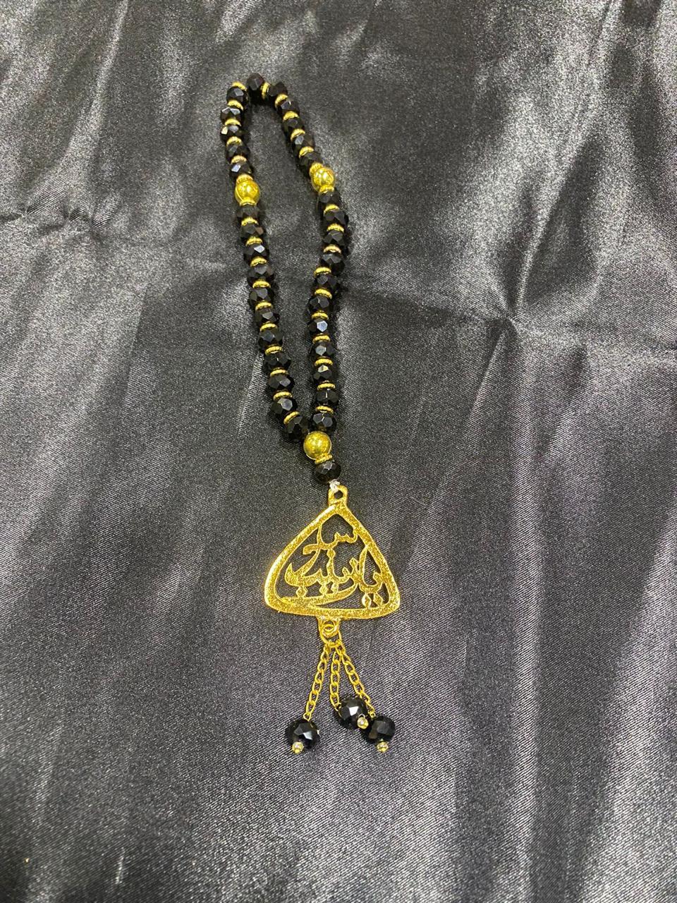 Beautiful Tasbeeh Ya Zainab SA | Black Crystal Stones 8mm 33 Beads  