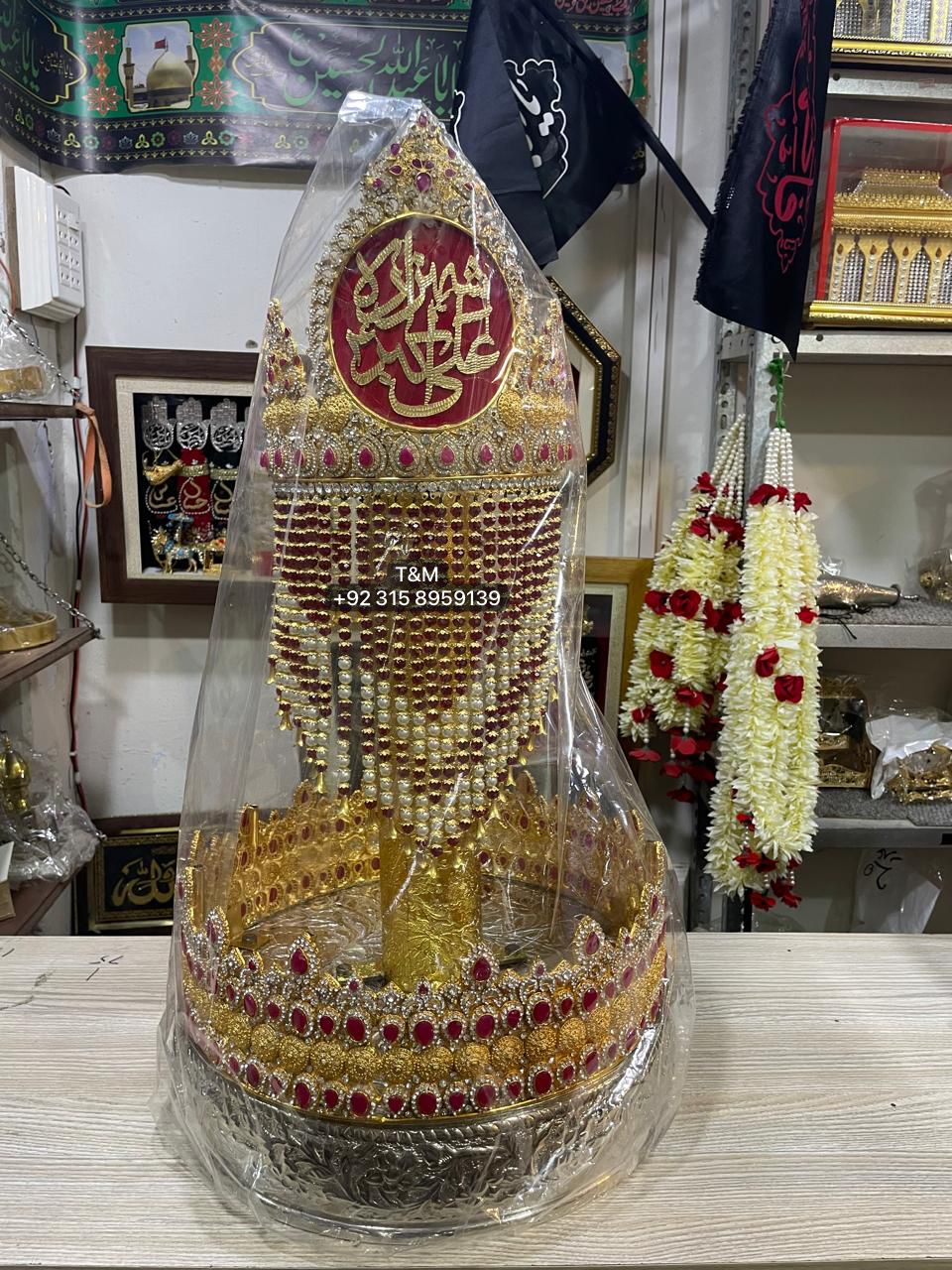 Beautiful Mehndi Shahzada Ali Akbar AS | Taaj Material Kashi & Work Red Stones Try German Silver