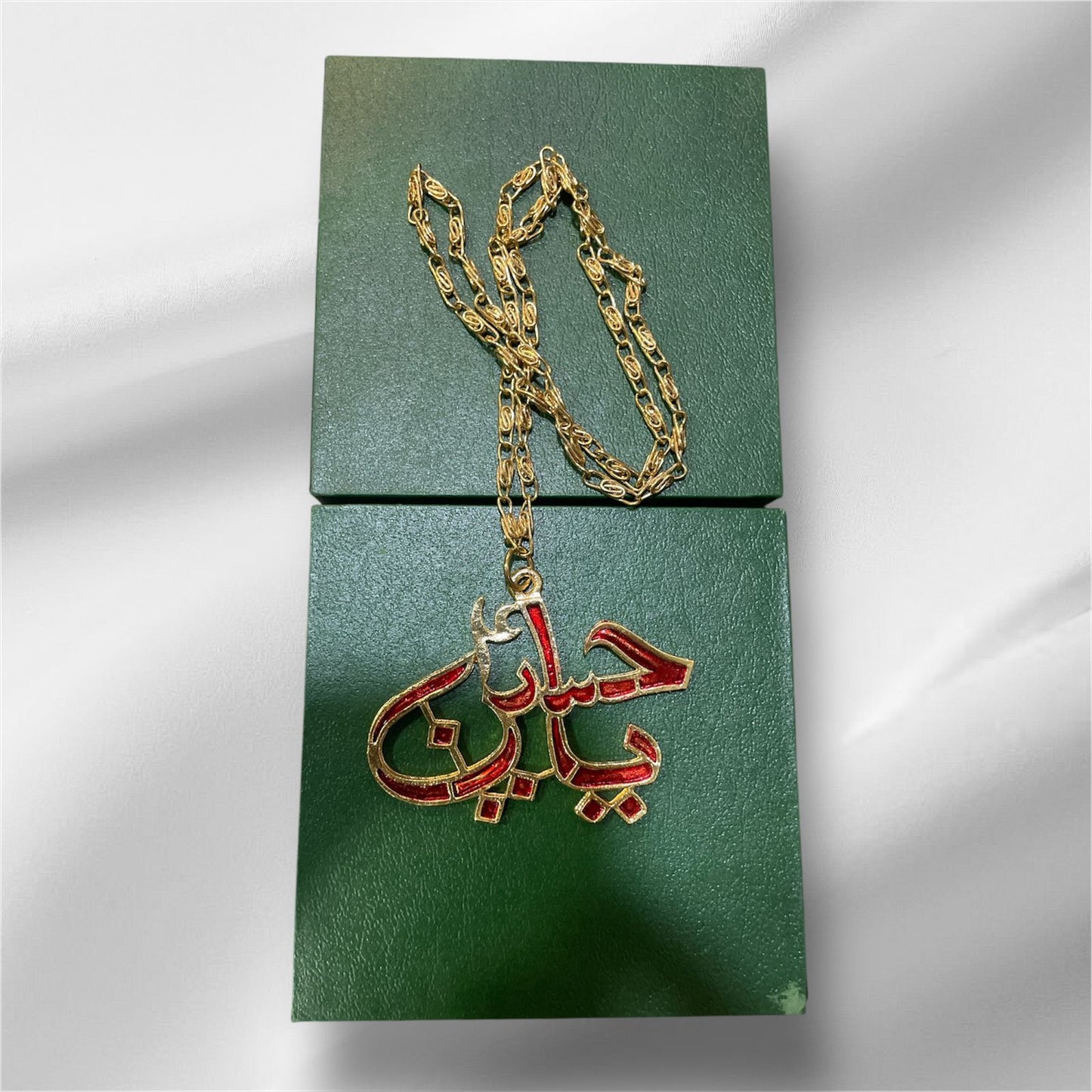 Beautiful Locket Ya Hussain AS  With Chain High Quality