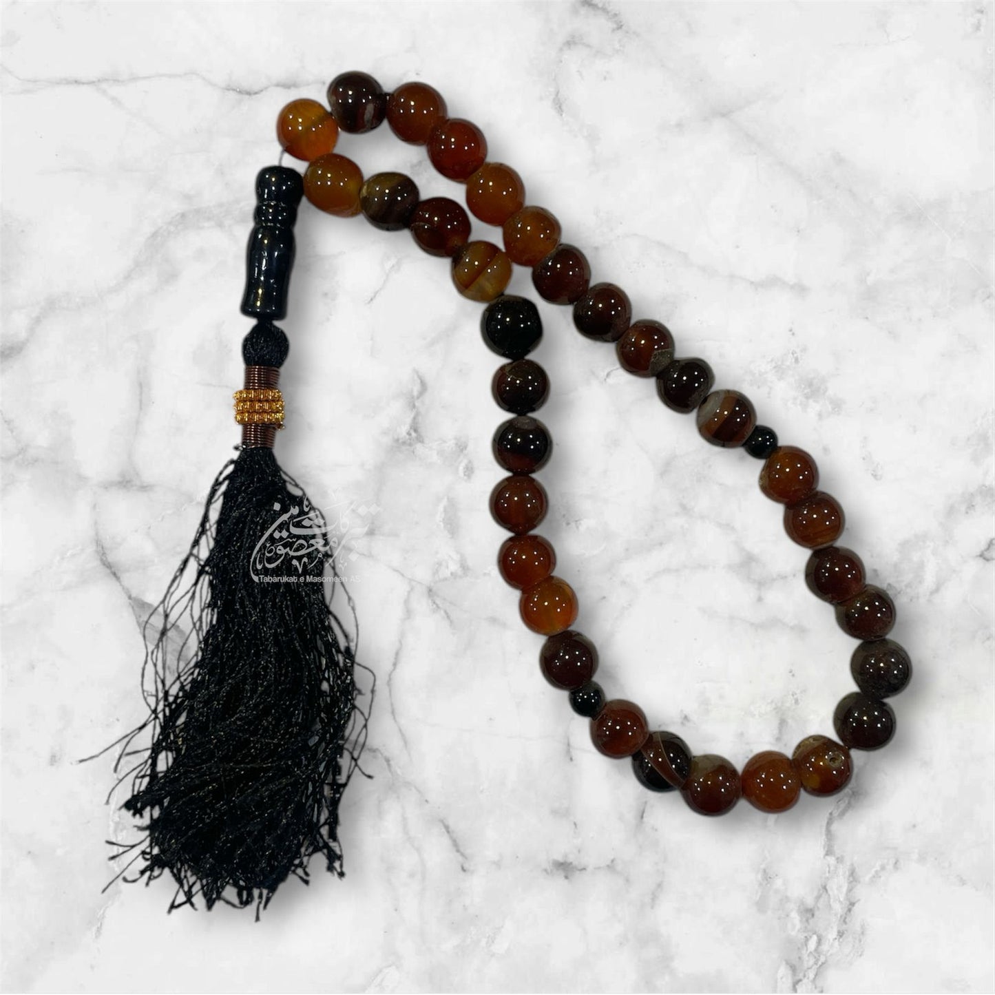 Beautiful Tabsbeeh Sulimani Aqeeq Stones High Quality Stones | Size 33 Beads , 12mm