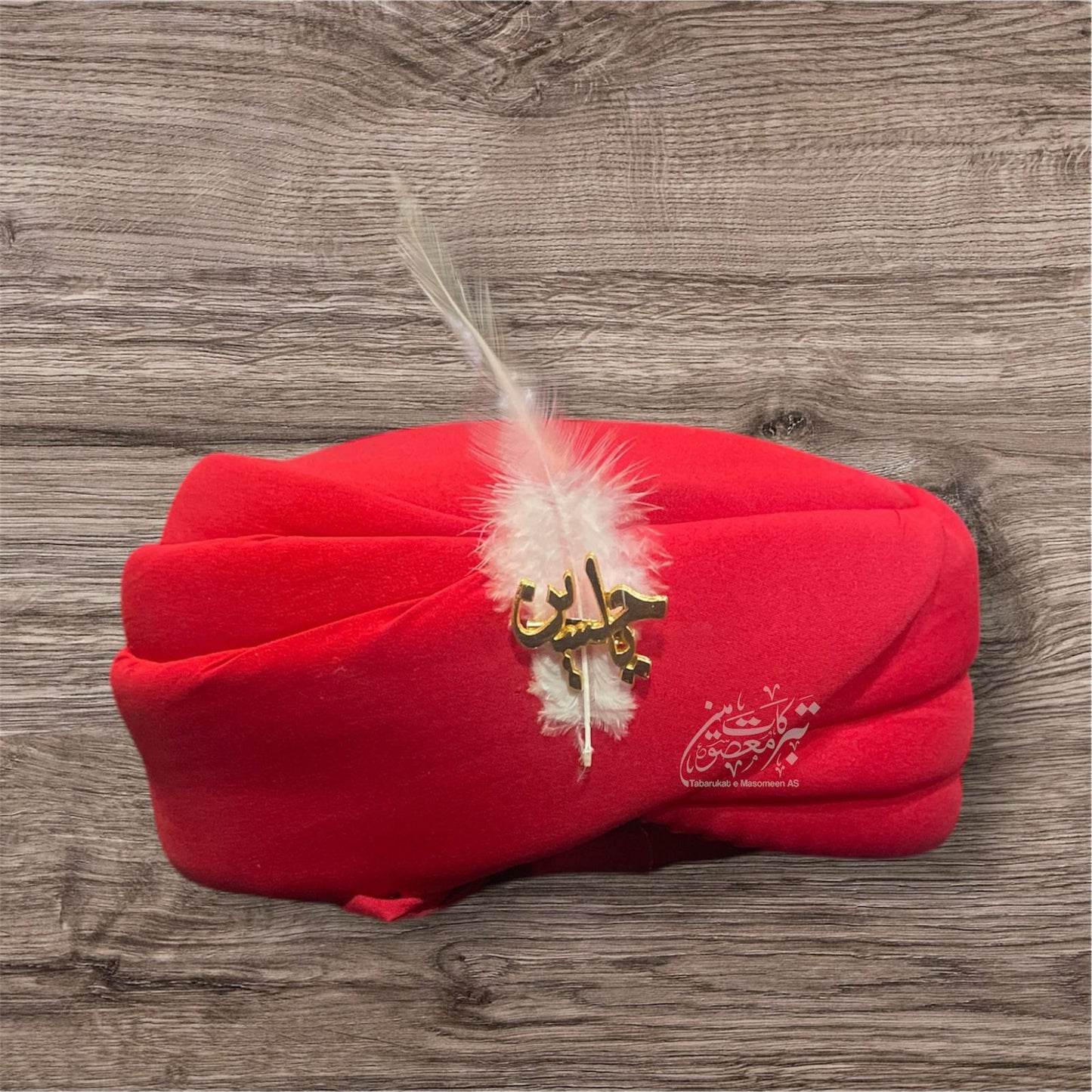 Beautiful Red Amama Imam Hussain AS High Quality | Use For Taboot & Azakhana