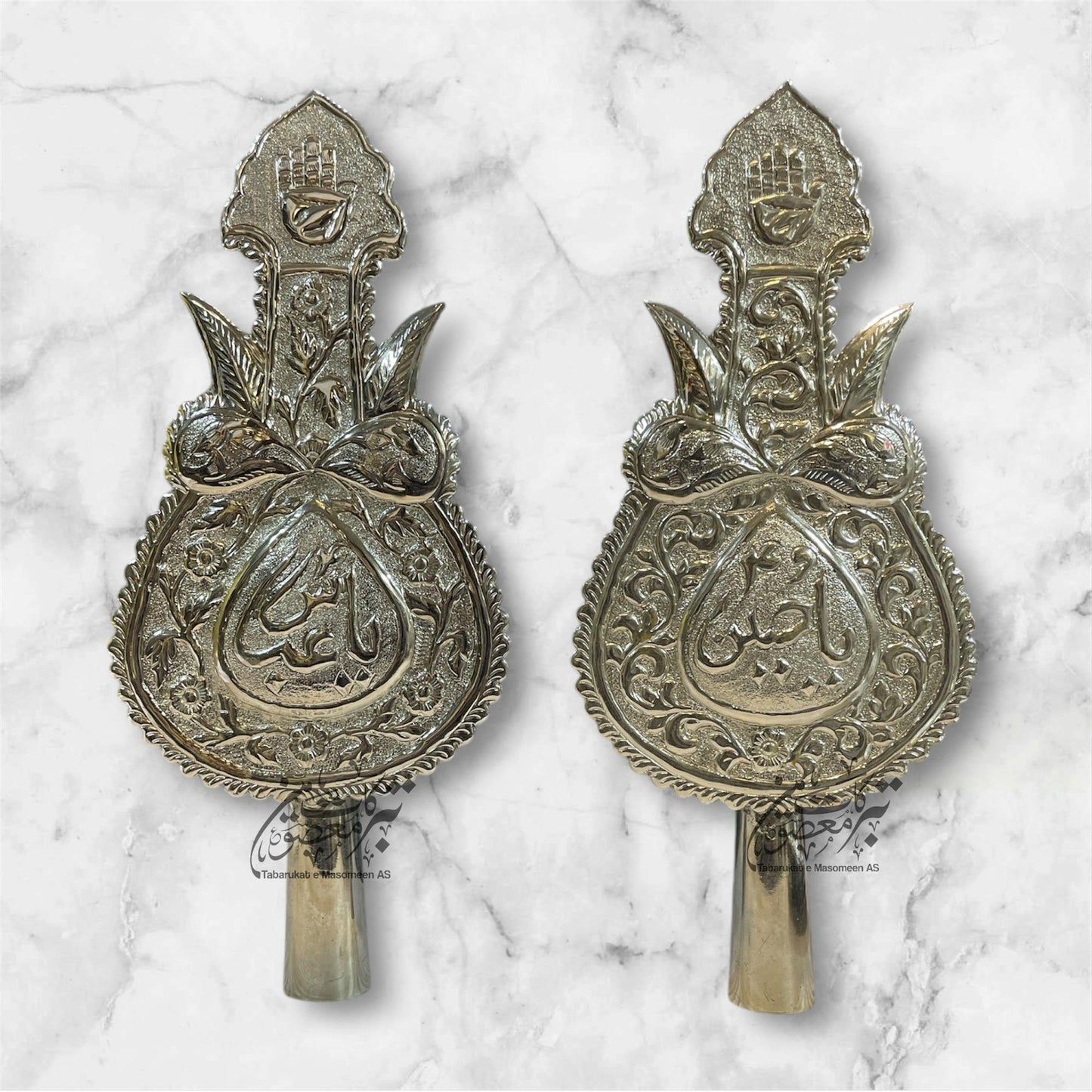 Beautiful Panja Mola Hussain AS And Mola Abbas AS | Material German Silver