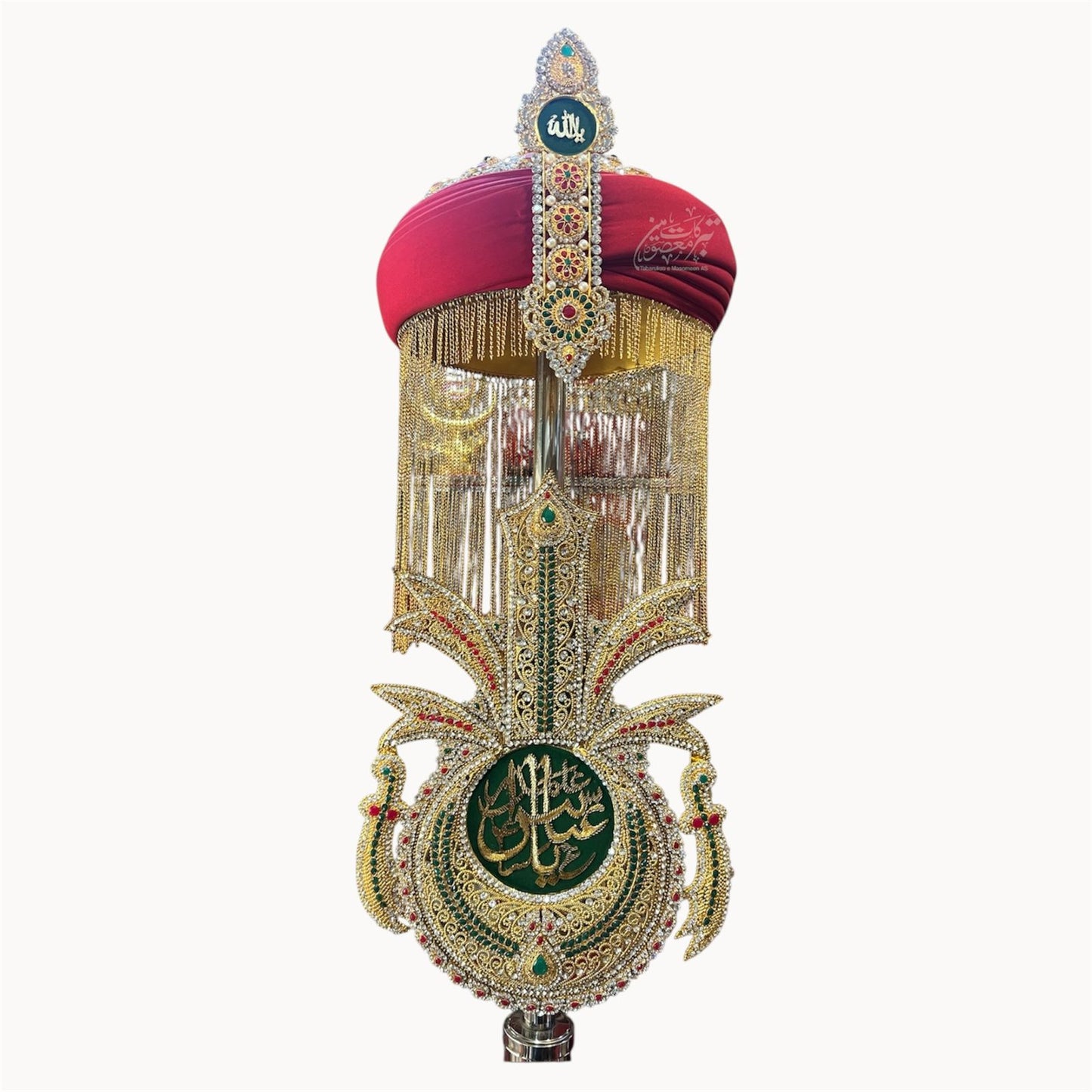 Beautiful Umbrella Panja Hazrat Abbas (A.S) with Zulfiqar & Amama – 36 Inch