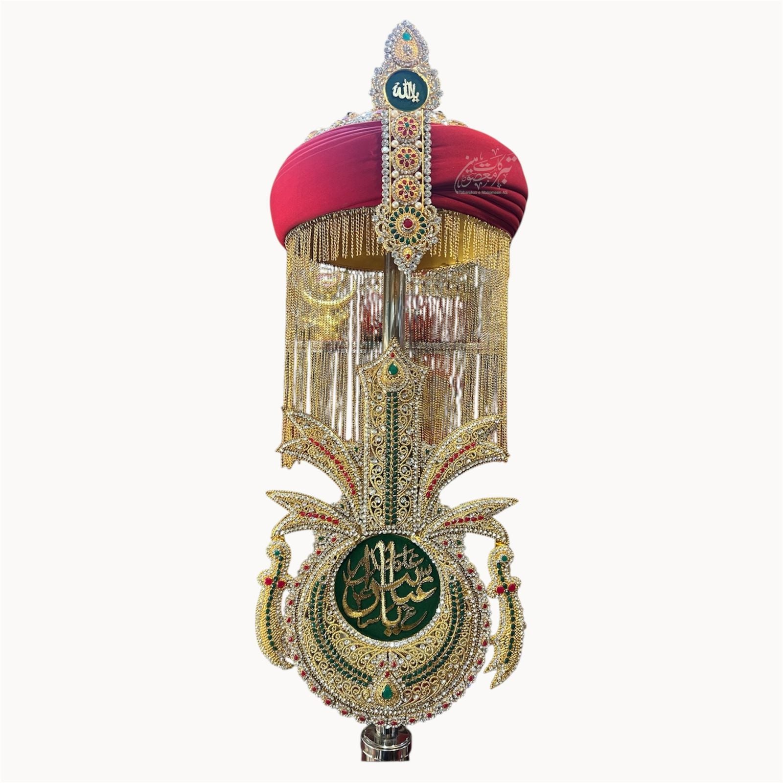 Beautiful Umbrella Panja Hazrat Abbas (A.S) with Zulfiqar & Amama – 36 Inch